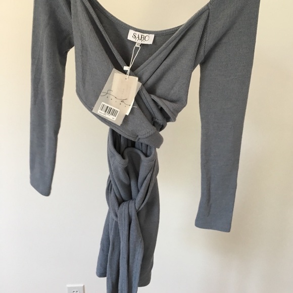 Sold Sabo  Skirt Long Sleeve Blue Mirage DressUS 2 - Picture 7 of 8